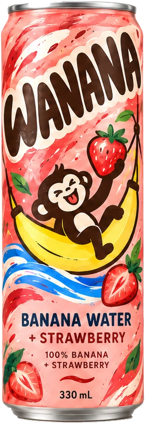 Wanana + Strawberry can